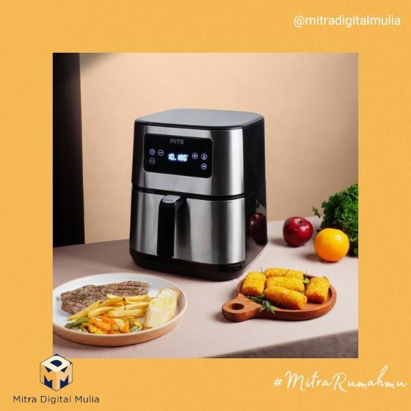 Mito AF 10 Air Fryer Low Watt [ 3 Liter ] Penggorengan Elektrik Tanpa Minyak Pan Granite Coating