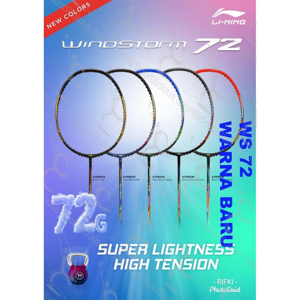 Raket Bulutangkis Lining Windstorm 72 Originial New Colour