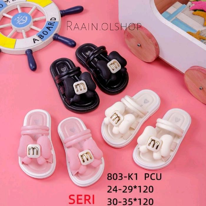 Rds - Sandal Fashionanak Perempuan Sandal/Slop Alina 803 Motif Pita Sendal Karet Terbaru Anak