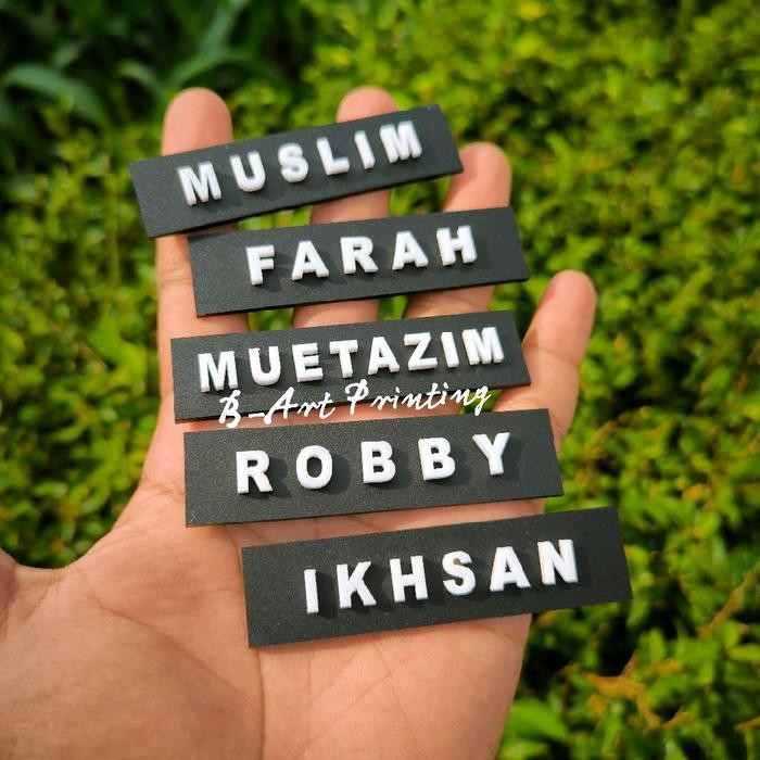 New Name Tag Timbul Dan Non Timbul Papan Nama Timbul Nama Dada 3D Papan Nama Akrilik Nama Dada