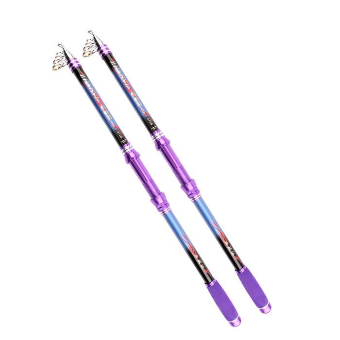4tpo- Caldari Fishing Rod Purple Offshore Fishing Rod Joran Pancing Telescopic Rod Fly Carp