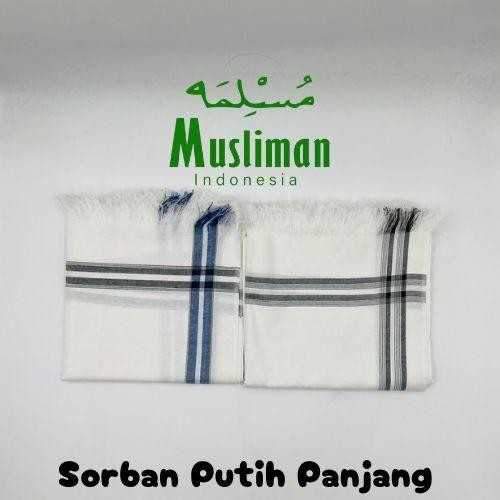ASLI Sorban / Sorban Putih / Sorban Polos / Sorban Putih Polos / Sorban Shalimar Putih Polos READY