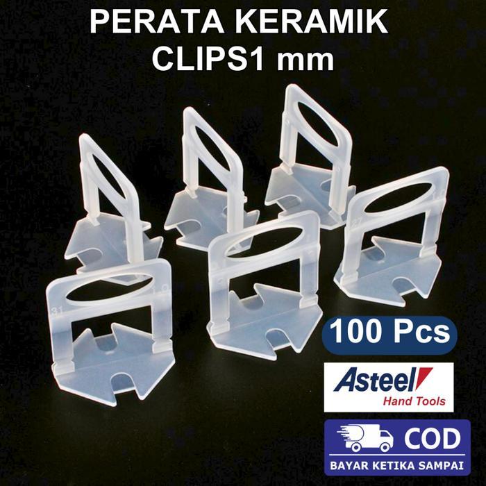 New Alat Perata Pasang Keramik Granit Lantai ASTEEL Clip Klip Nat 1mm Ekonomi