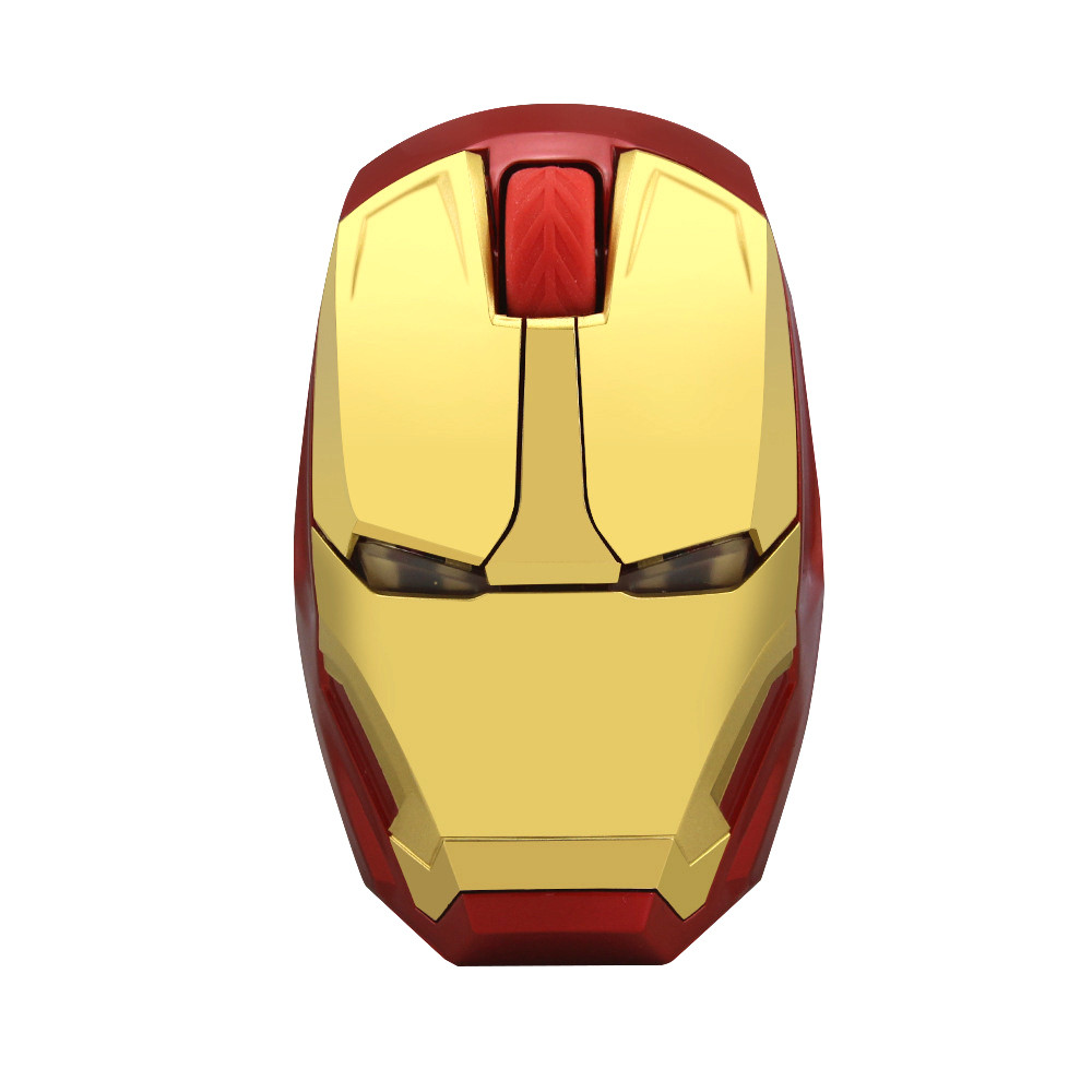 UTHAI DB22 New USB2.4 GDPI 1600 Wireless Mouse Personality Creative Iron Man Silent Mouse for PC and