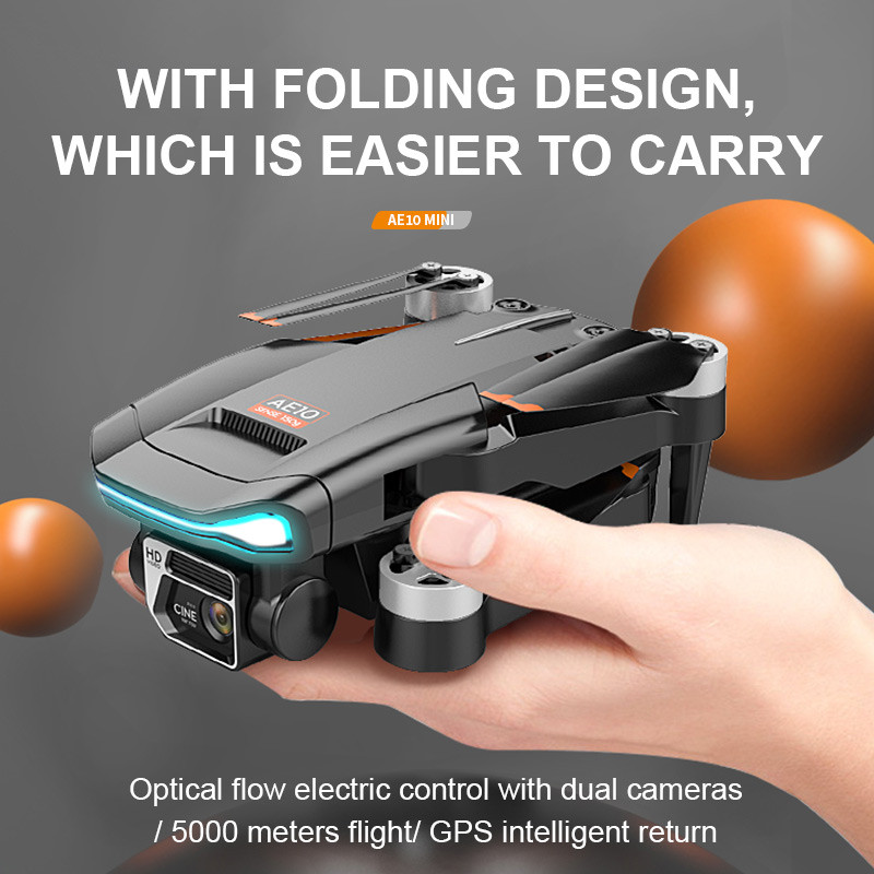 AE10 Mini Drone 8K HD Dual Camera WIFI GPS Optical Flow Positioning Obstacle Avoidance Brushless Mot