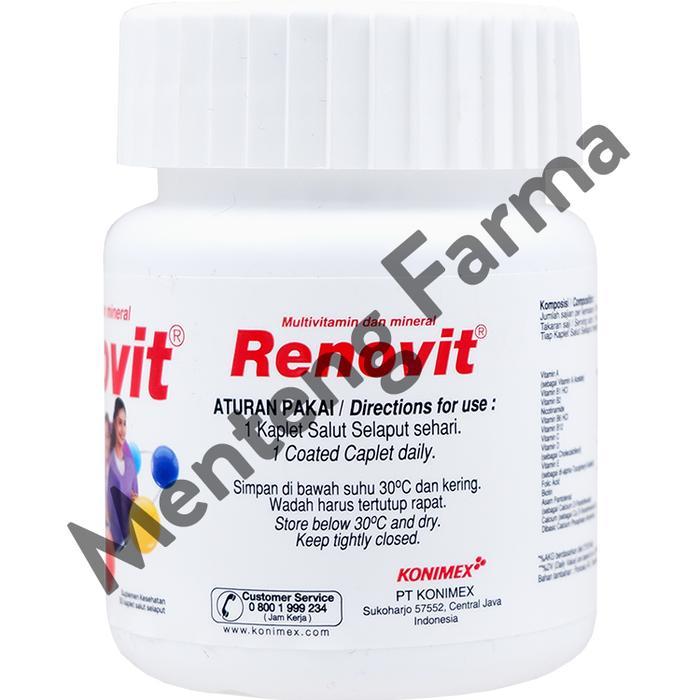 o1wl-- Renovit 30 Kaplet - Suplemen Multivitamin Lengkap, Menjaga Imun Tubuh