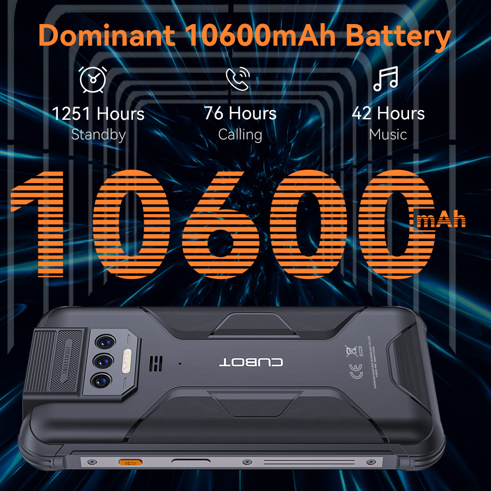 IP68 Waterproof Rugged Smartphone Android 13, Cubot KingKong 8, Octa-core, 12GB RAM(6+6GB), 256GB