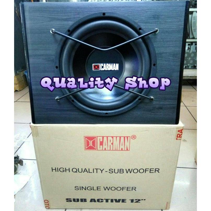 Subwoofer"12"Aktif Mobil/Basstube Carman Suara Mantap Menggelar