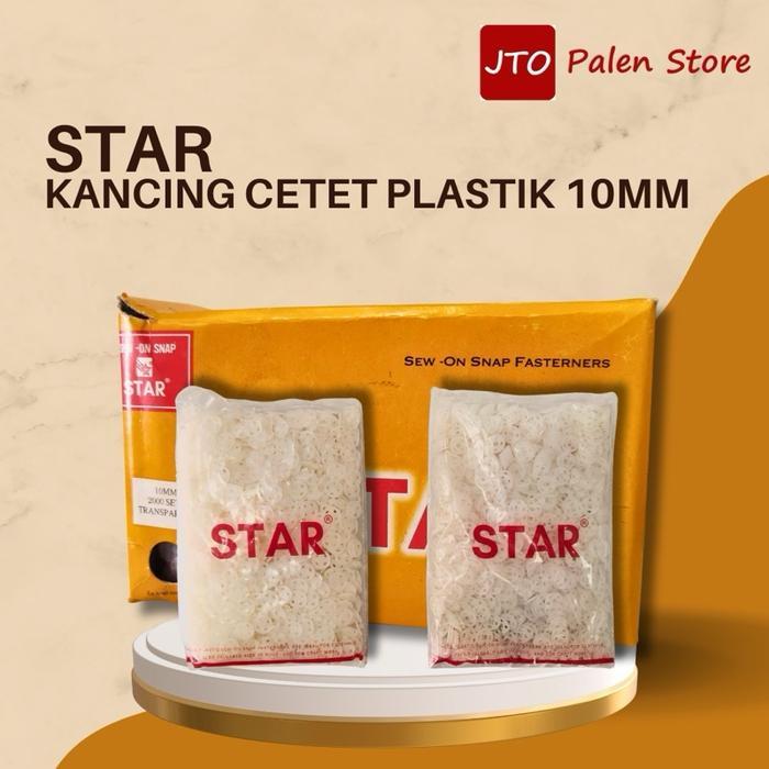 Kancing Cetet Plastik Star 10 Mm - Kancing Plastik Star Sama Seperti Kancing Kam