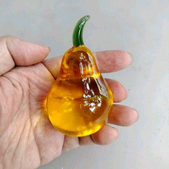 HIASAN BUAH PIR PEAR KRISTAL FENGSHUI