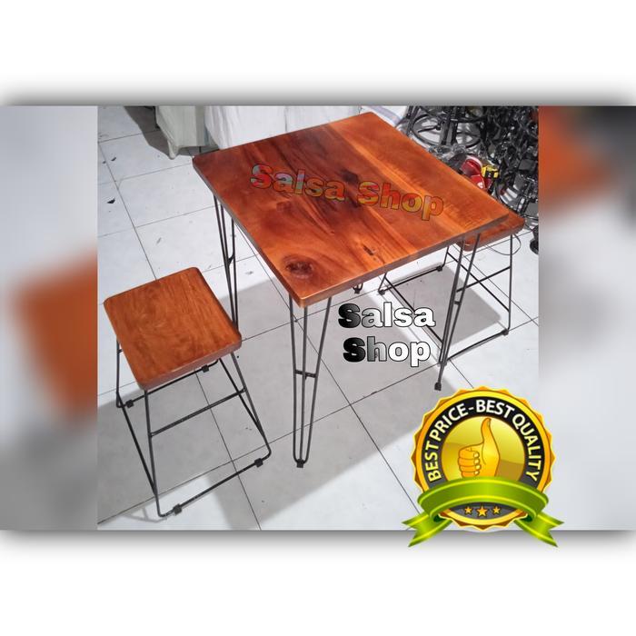 1 Set Meja Cafe Kotak 2 Kursi Cafe Kotak Meja Cafe Persegi Kursi Cafe