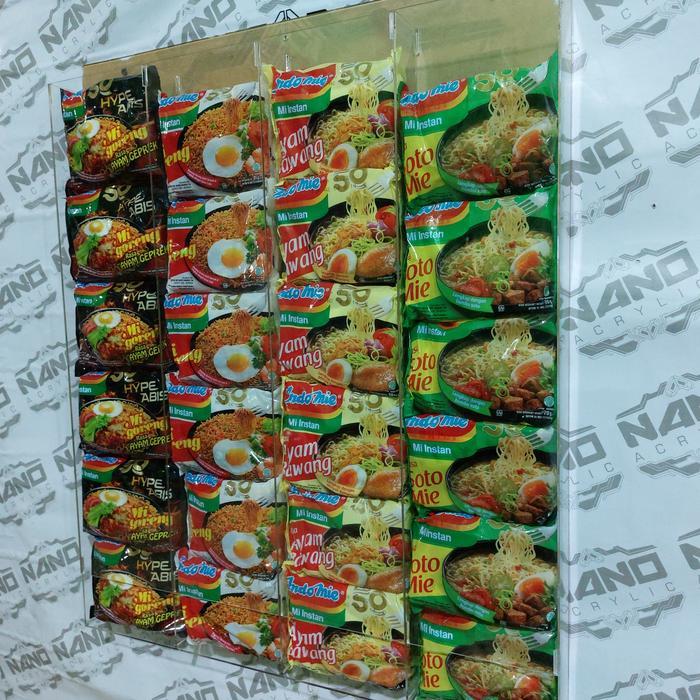 Rak Mie Instan/ Akrilik Display Mie