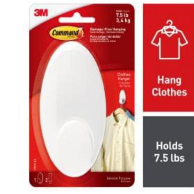 3M command 17019 gantungan baju/jas clothes hanger