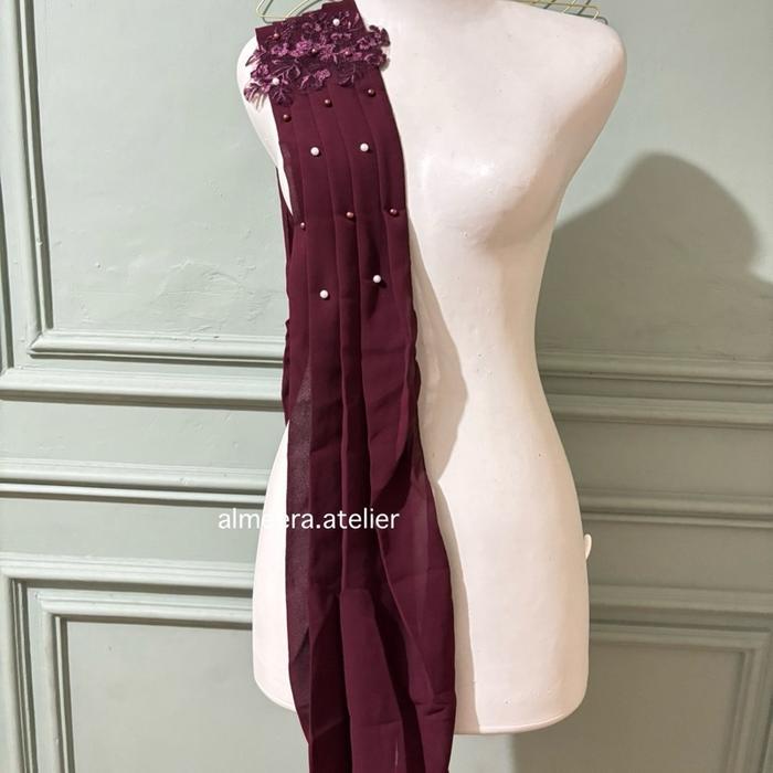 SELENDANG KEBAYA SLAYER PUNDAK CERUTI ELEGAN DENGAN BAHAN CERUTI BABY DOLL
