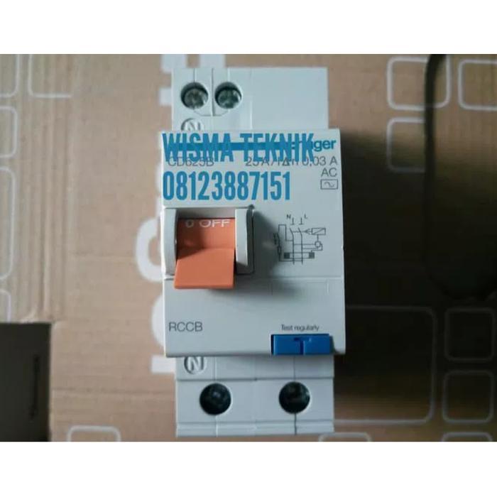 Elcb / Rccb 2P 16A Hager Type Cd616B Terbaru 