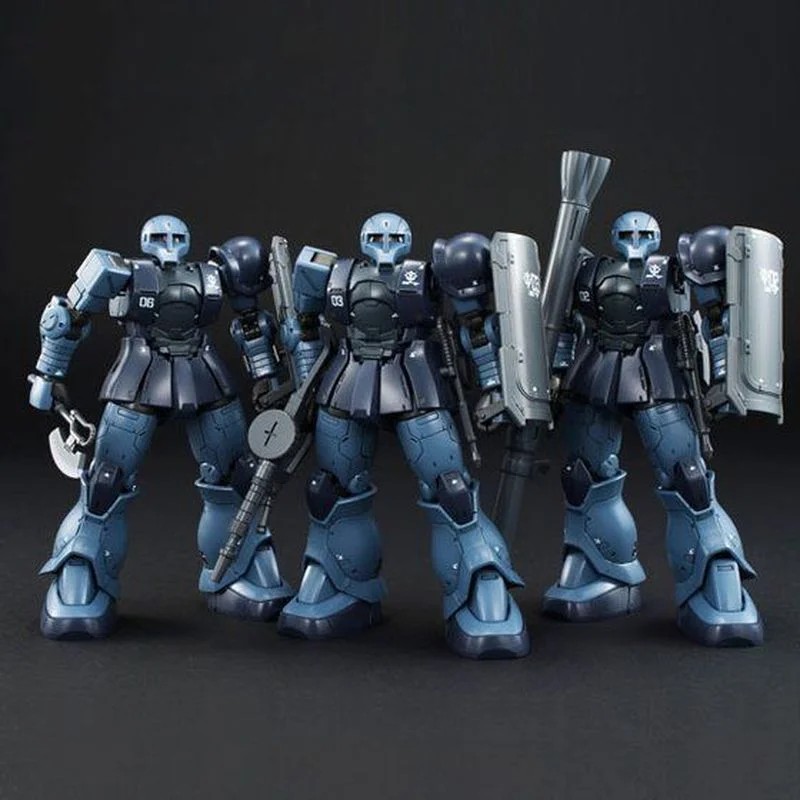 HG 1/144 Zaku Black Tri Stars GTO MS-05 Mech Assembly Model Kits Action Figures Desktop Decoration