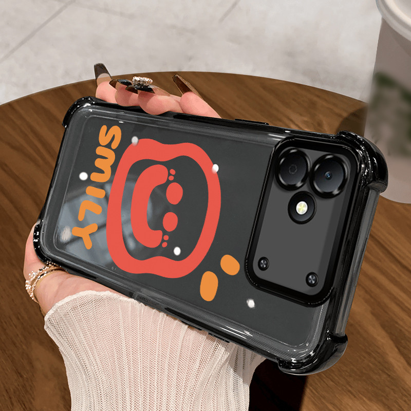 Casing Hp untuk Realme Note 80 Case Wajah tersenyum abstrak Kasing Bernapas Cesing  AirbagKesing Sil