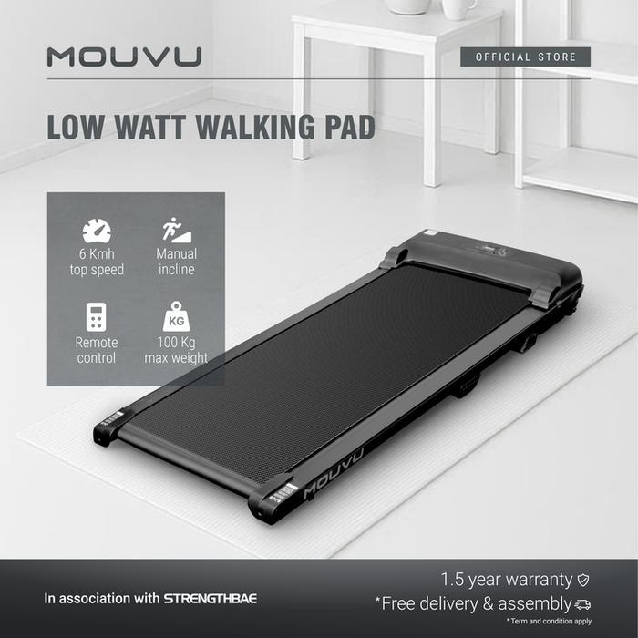 Walking Pad Low Watt MOUVU | Treadmill Low Voltage – Alat Olahraga Home Gym Machine STRENGTHBAE