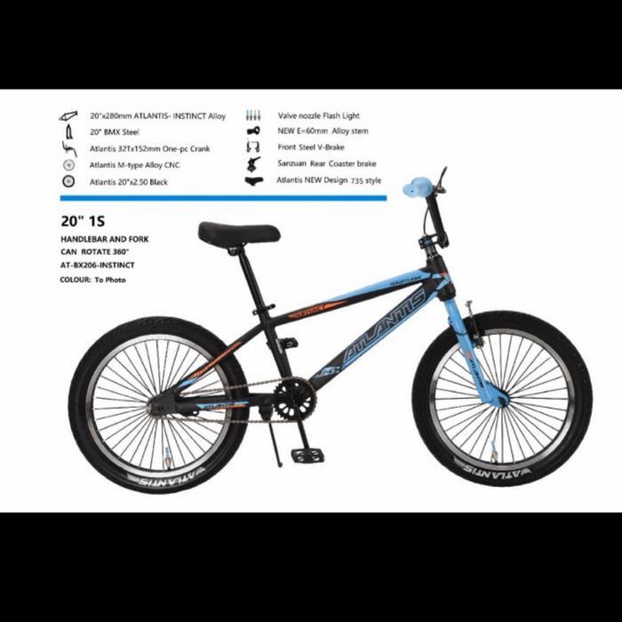 sepeda bmx 20 inch atlantis instinct torpedo 360°