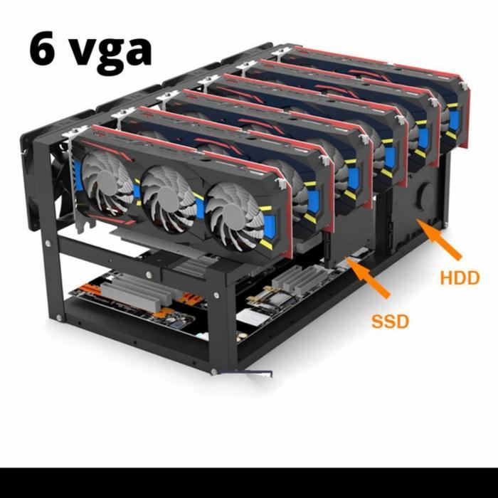 Nadia - Rak Mining Rig Vga/Open Air Mining Frame Case/Mining Rig 6 / 8 Gpu