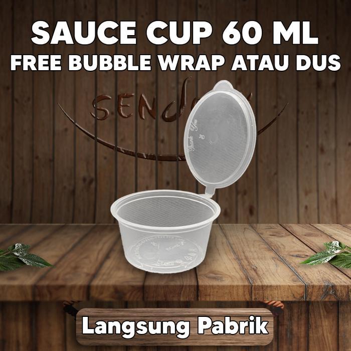 Sauce Cup / Tempat Saos 60 ml Sambal Plastik / Wadah Saos 60 ml GROSIR
