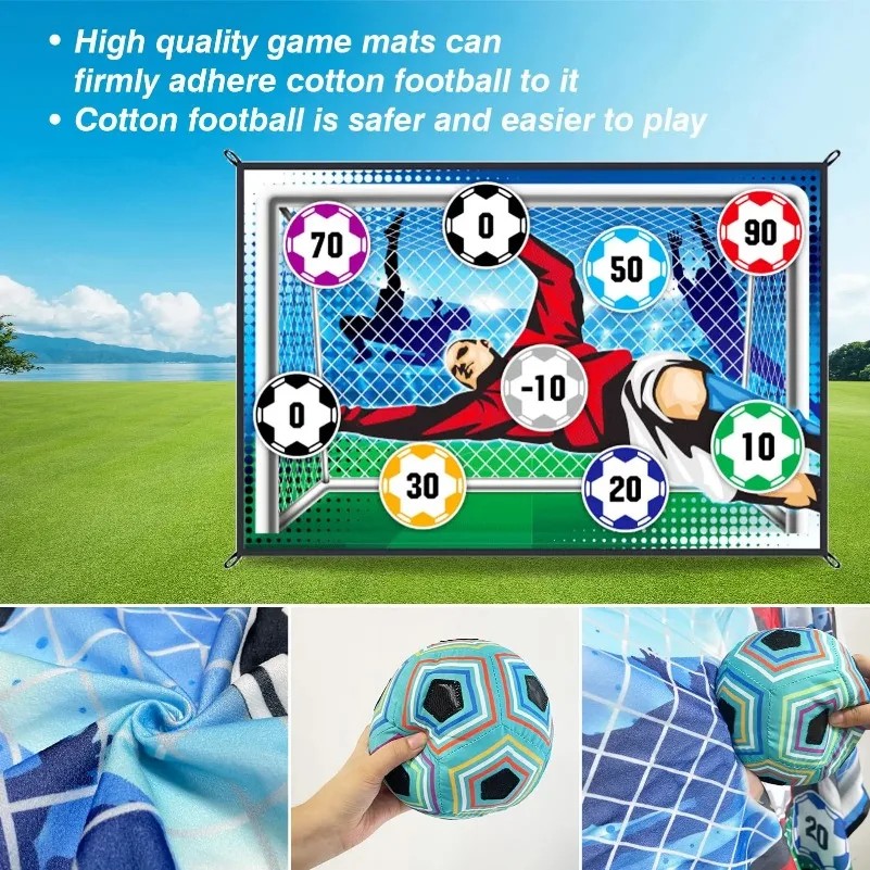 Soccer Game Mat Set Outdoor Indoor Soccer Toys Multiplayer Competitive Soccer Games Children