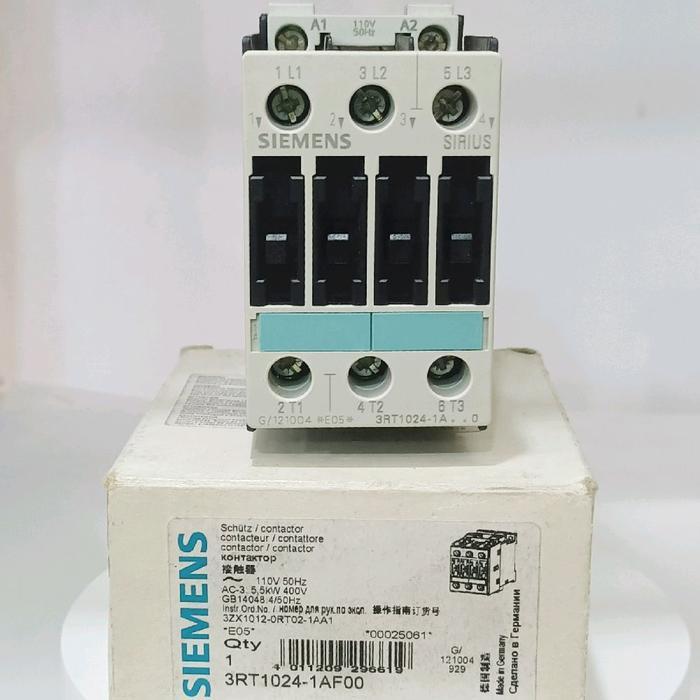 KONTAKTOR SIEMENS 3RT1024-1AF00 40A COIL 110V