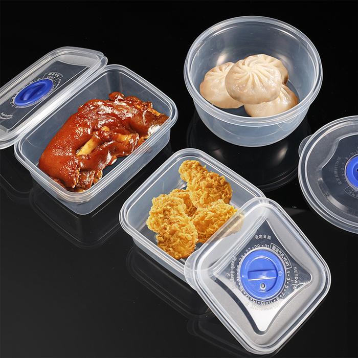 CODHomelix 4PCS TOPLES PLASTIK BENING FOOD KONTAINER CONTAINER KULKAS SET KOTAK TOPLES KULKAS SET /