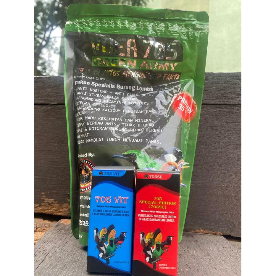 705SE 705VIT +FREE Paket Suplemen Ayam 705SE dan 705VIT dengan Voer 705 Green Army 250 Gram + 705VIT