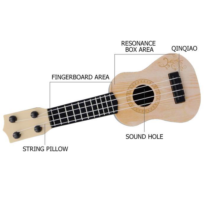 Promo Mainan Gitar Anak Model Gitar Kecil Mainan Gitar Ukulele / Gitar Ukulele Coklat Classic