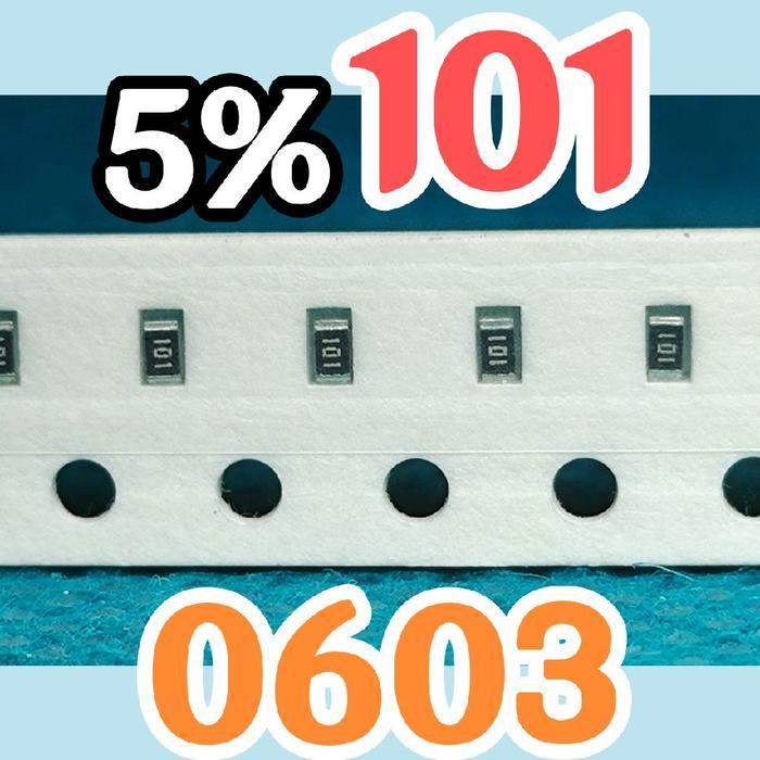 10pcs Chip resistor smd 101 100R 5% size 1608 0603 100ohm 100 ohm