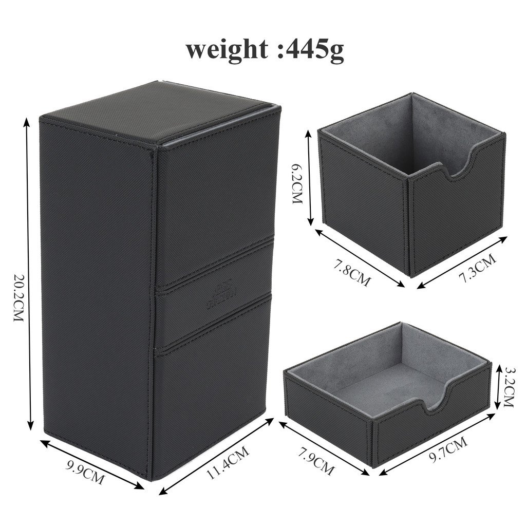 AEGIS GUARDIAN Commander Deck Box Premium Leather Card Case For 200+ MTG/PKM/YuGiO TCG Sleeved Cards