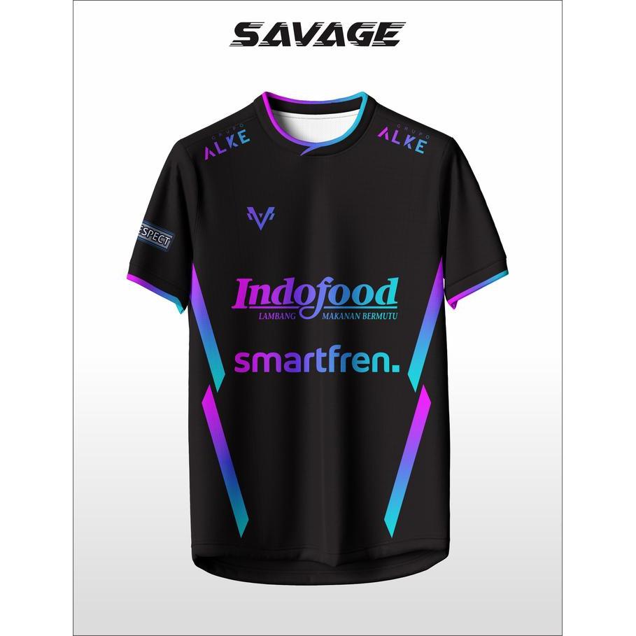 JERSEY FUTSAL FULL PRINTING CUSTOM NAMA DAN NOMOR PUNGGUNG MOTIF HITAM MURAH KEREN