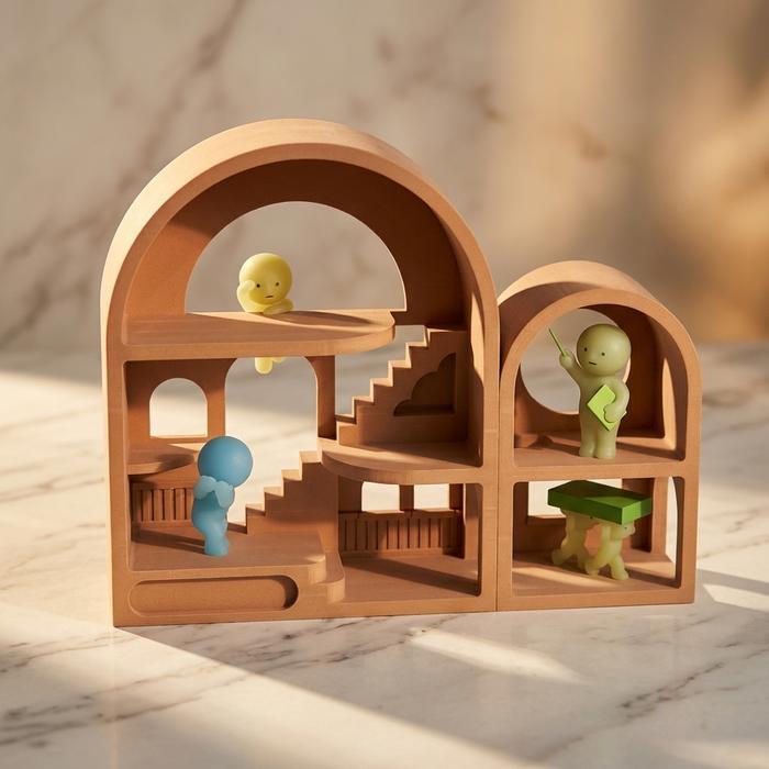 Smiski House Connecting Display Rak Pajangan Figur Blindbox