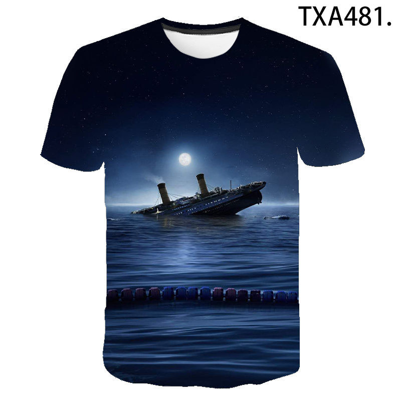 Titanic T Love Tv Kaos Titanic Harajuku Kaos Keren