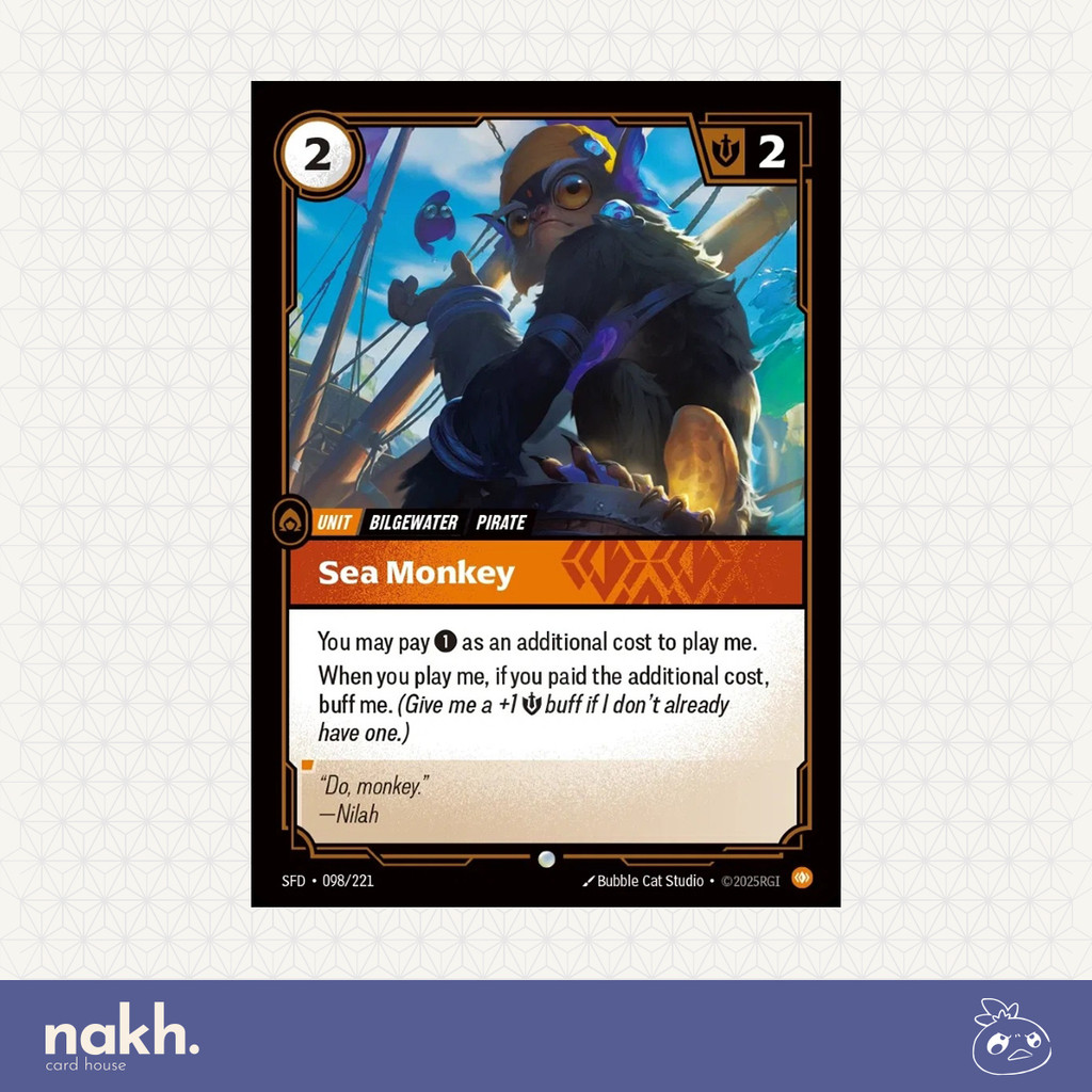 Kartu League of Legends Riftbound TCG English Spiritforged SFD 098/221 Sea Monkey