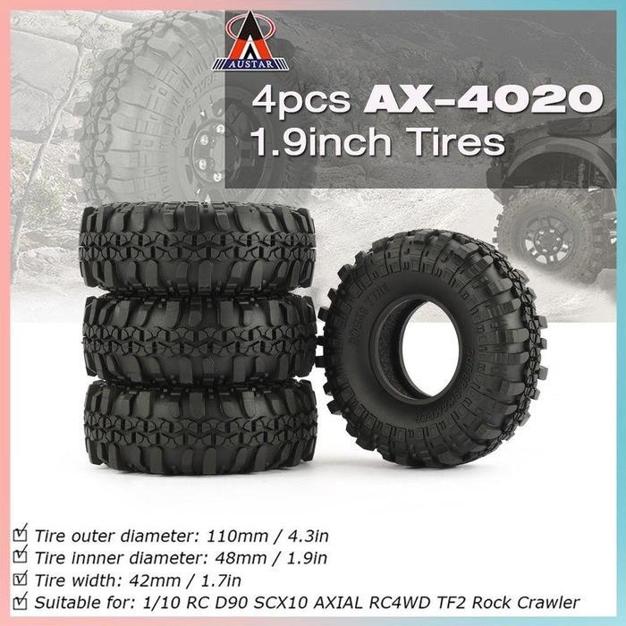 Austar Ax-4020 Ban 1.9 Rc Axial Scx10 Rc4Wd Rgt Trx-4 D90 D110