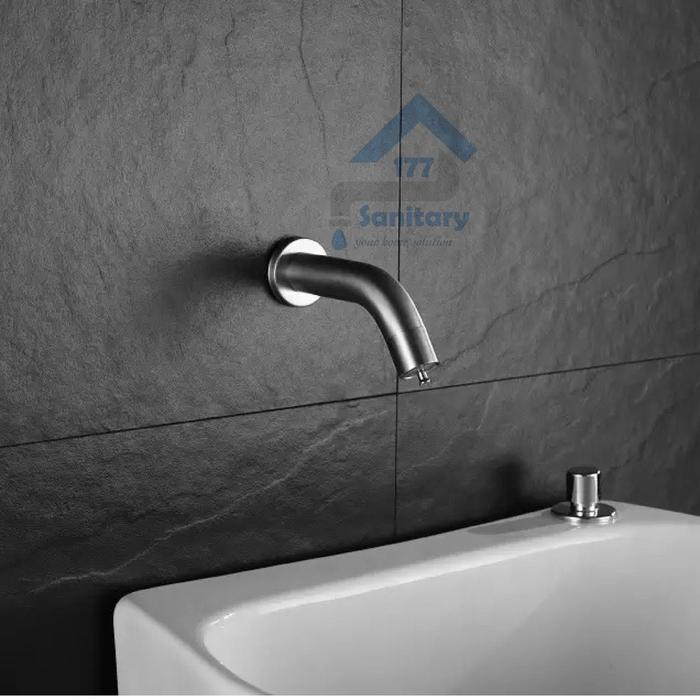 Toto - Kran Tembok Stainless 304 Tekan On Off Mini T17- Keran Air Wudhu Unik Uniq Touch Tap Faucet