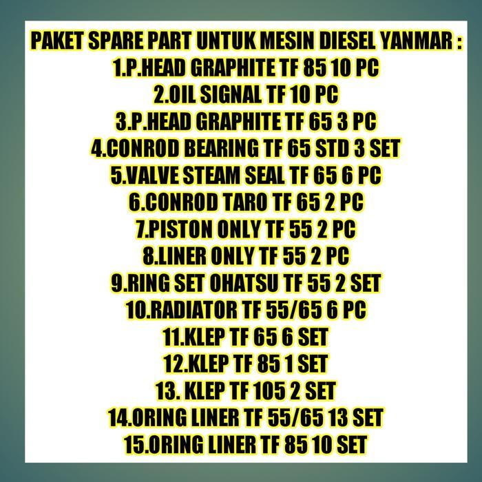 PAKET HEMAT YANMAR DIESEL ENGINE