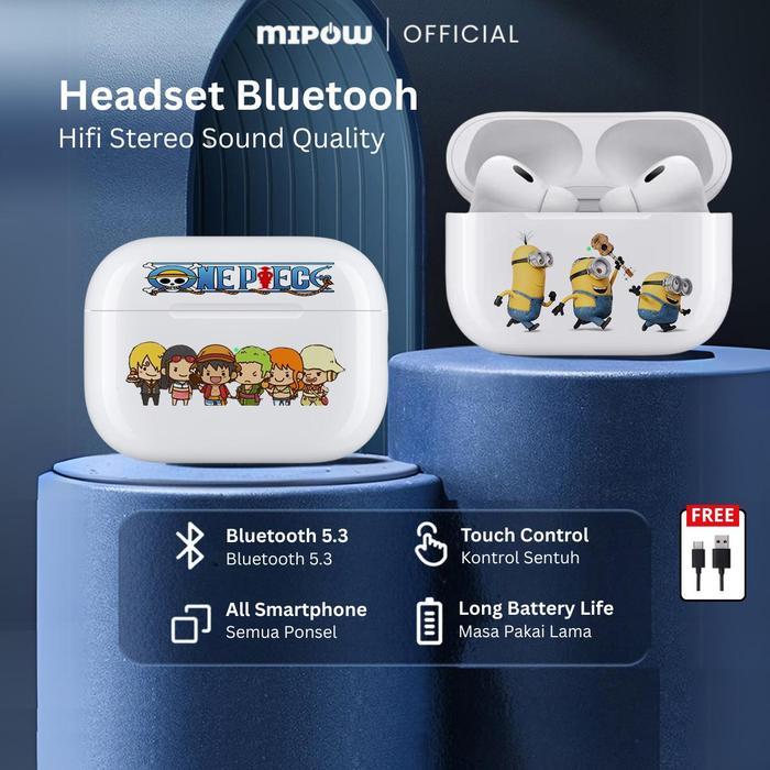 Sony Soundcore - Mipow Headset Bluetooth Gaming Tws Sport Earphone Wireless Headphone Nirkabel
