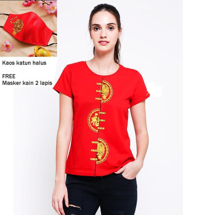 new VM Kaos Imlek Tahun Macan / Imlek Harimau / Kaos Merah Harimau
