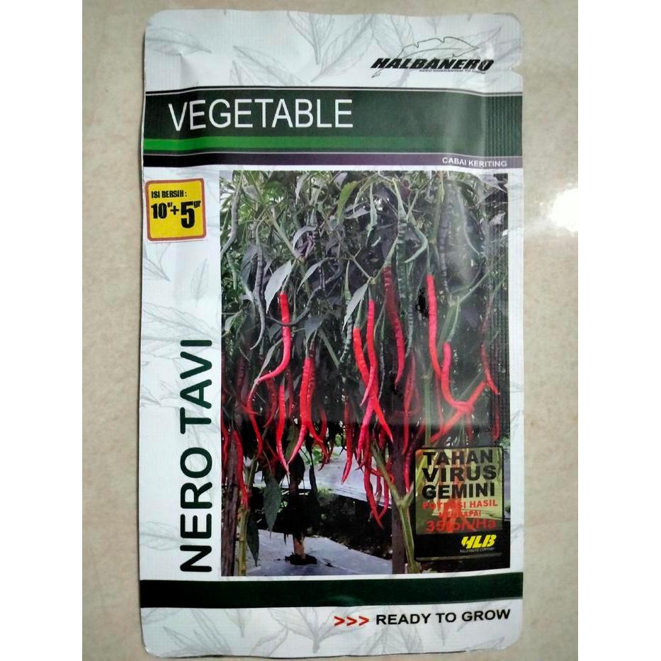 NEW Benih Cabe Merah Keriting NERO TAVI 15 Gram (3000 biji) - Bibit Cabai NERO TAVI - Cmk Cabai NERO