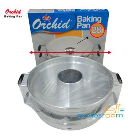 Pamosroom Orchid Loyang Kue 28Cm Aluminium Baking Pan 8 Telur