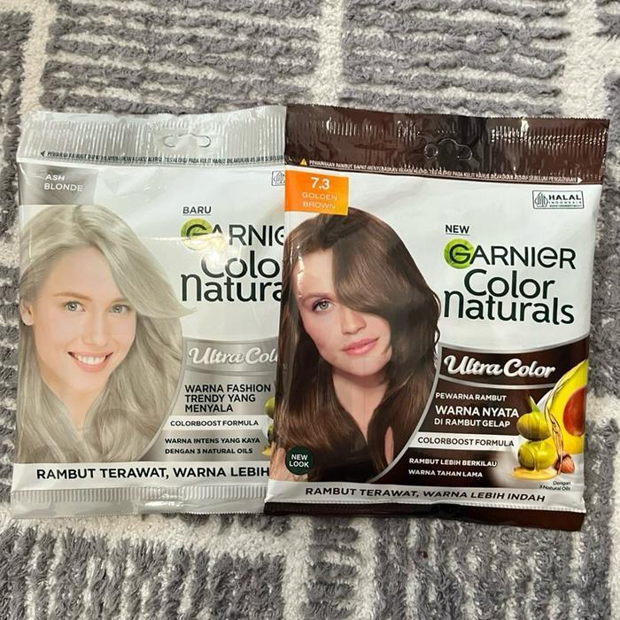 Promo Paket Pewarna Rambut Garnier - Ash Blonde + Golden Brown Terlaris