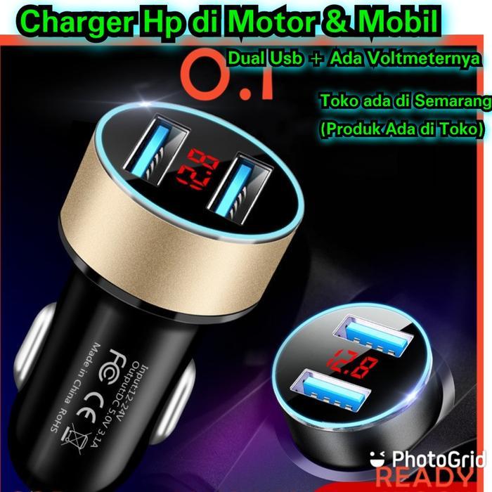 Charger Hp motor voltmeter fazzio Charger Hp Mobil Plus Voltmeter Cas