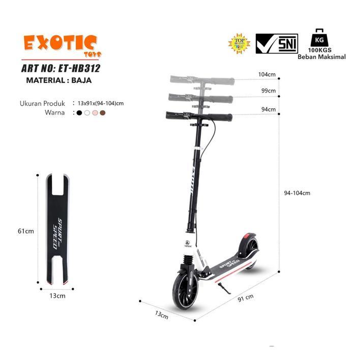 Scooter O Exotic HB 312 // hb 313 Besi Rem Tangan Lipat