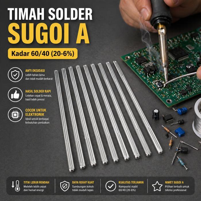 SALE Material Online Timah Batangan Grade A B C Murah untuk Patri Sugoi Solder Radiator 30cm