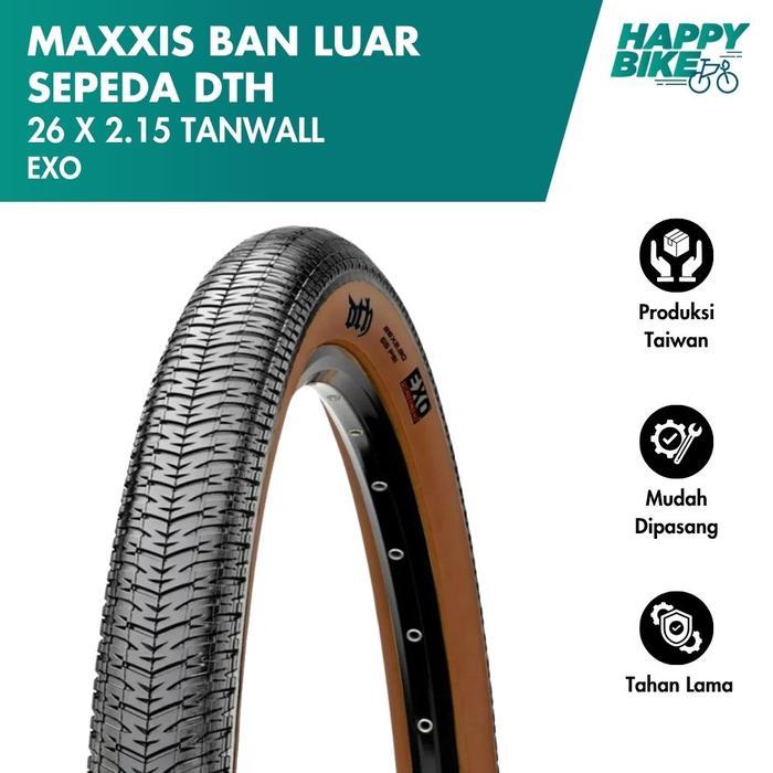 MAXXIS Ban Luar Sepeda DTH Tanwall Skinwall 26 x 2.15 EXO 60 TPI Bicycle Outer Tires MTB Cross