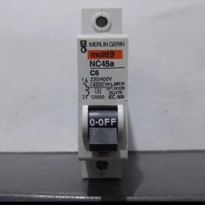 MCB 6A 10A 16A 20A MERLIN GERIN ( MULTI 9 ) NC45A C6 AMPER 1PHASE PROMO
