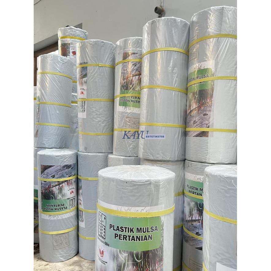 Diskon Plastik Mulsa Roll / Mulsa Hitam Perak Domino Que 18 Kg / Mulsa Pertanian Roll Murah Original